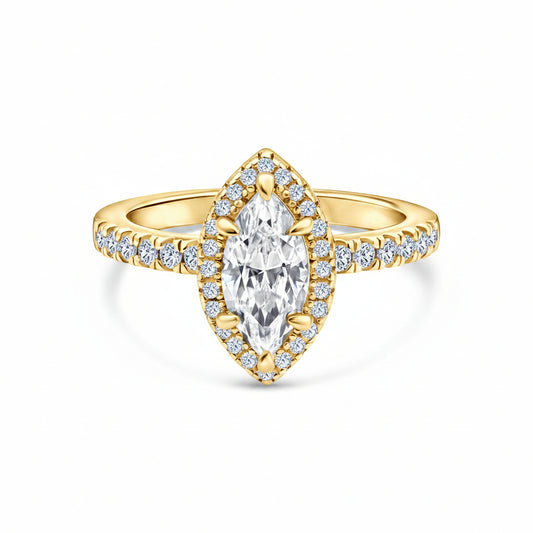 1.22 CT Elongated Cushion Solitaire Moissanite Engagement Ring