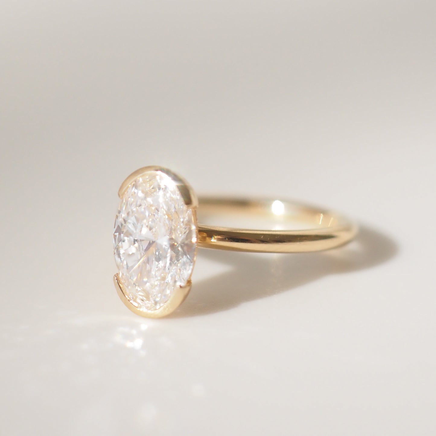 2.5 CT Oval Solitaire Moissanite Engagement Ring
