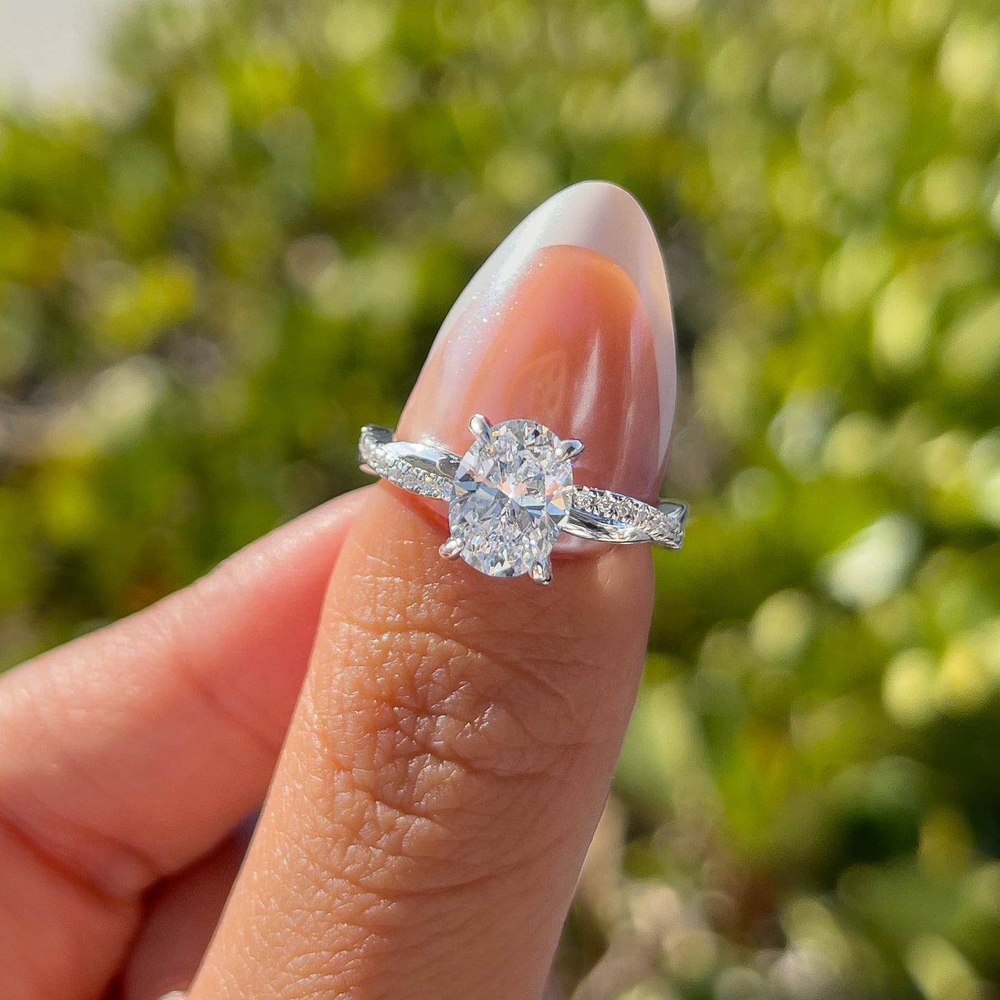 1.22 CT Elongated Cushion Solitaire Moissanite Engagement Ring