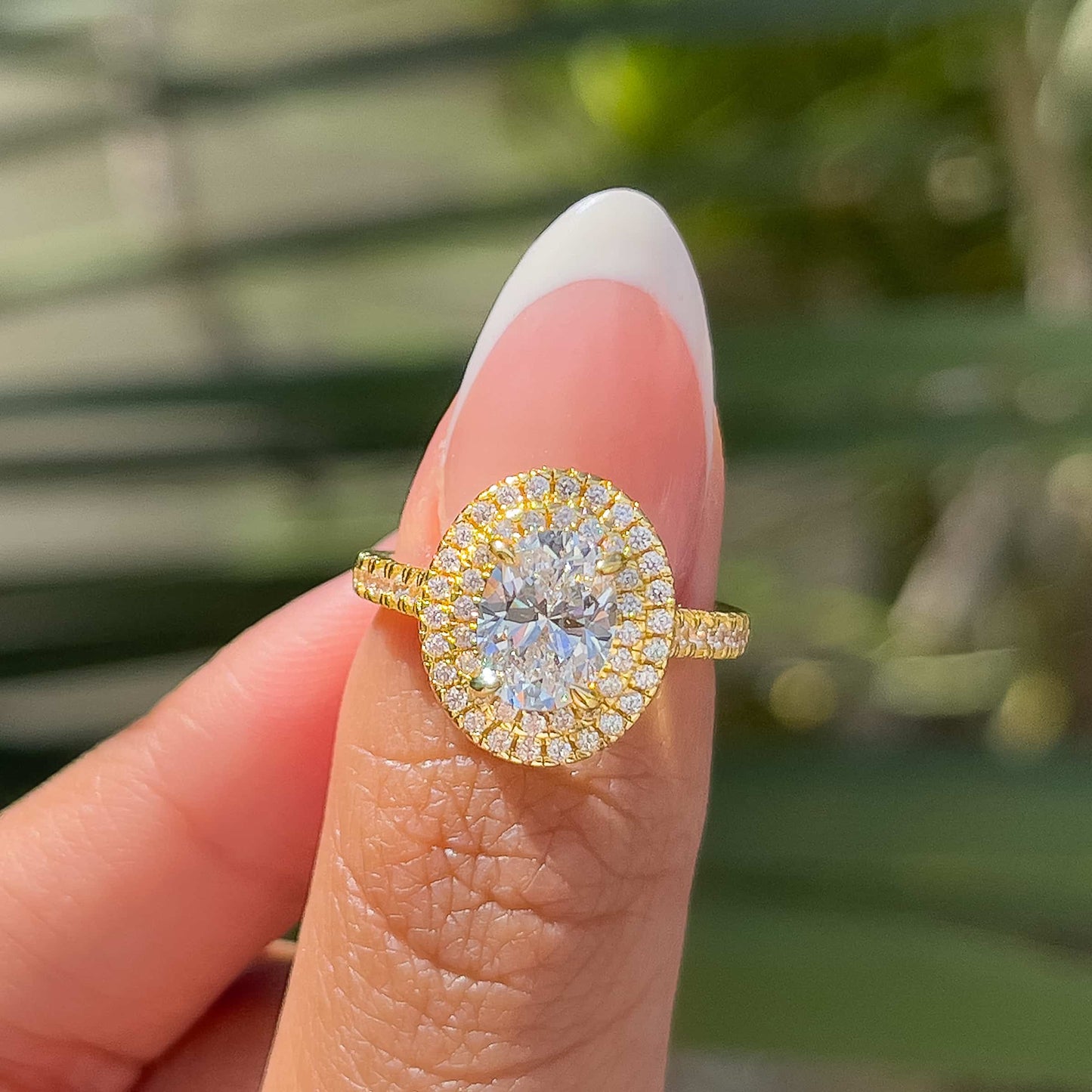 1.22 CT Elongated Cushion Solitaire Moissanite Engagement Ring