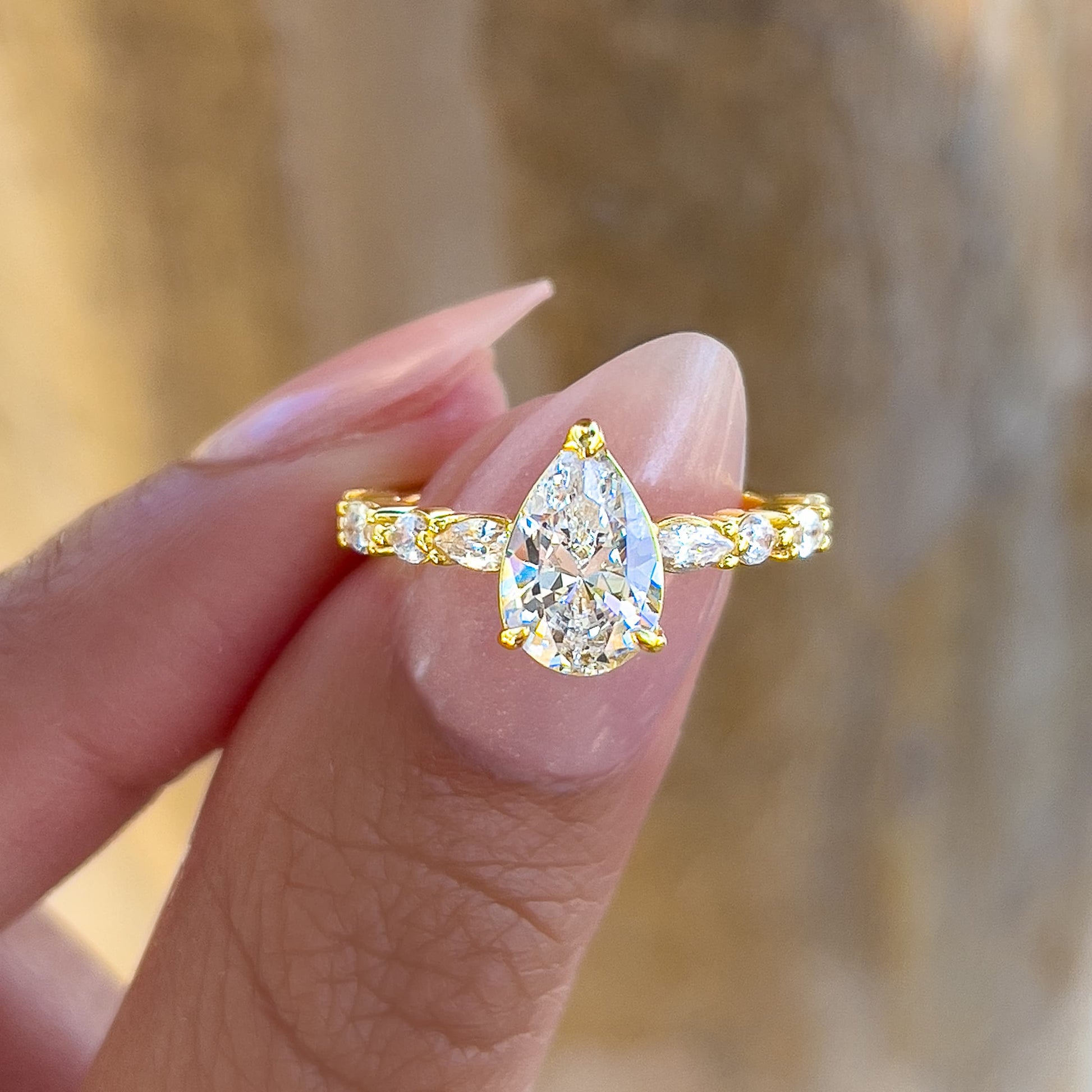 1.22 CT Elongated Cushion Solitaire Moissanite Engagement Ring
