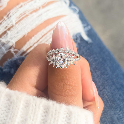 1.22 CT Elongated Cushion Solitaire Moissanite Engagement Ring