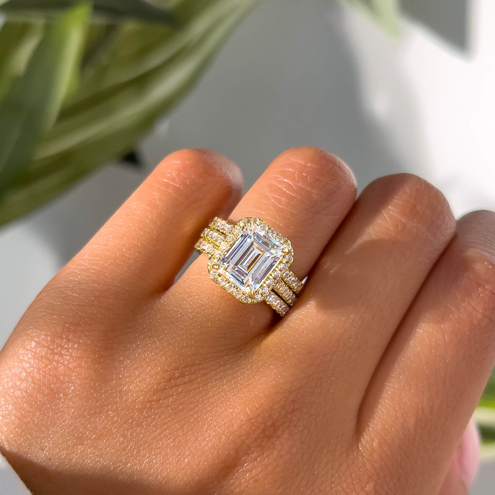 1.22 CT Elongated Cushion Solitaire Moissanite Engagement Ring