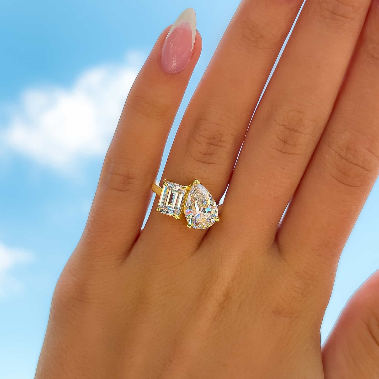 1.22 CT Elongated Cushion Solitaire Moissanite Engagement Ring