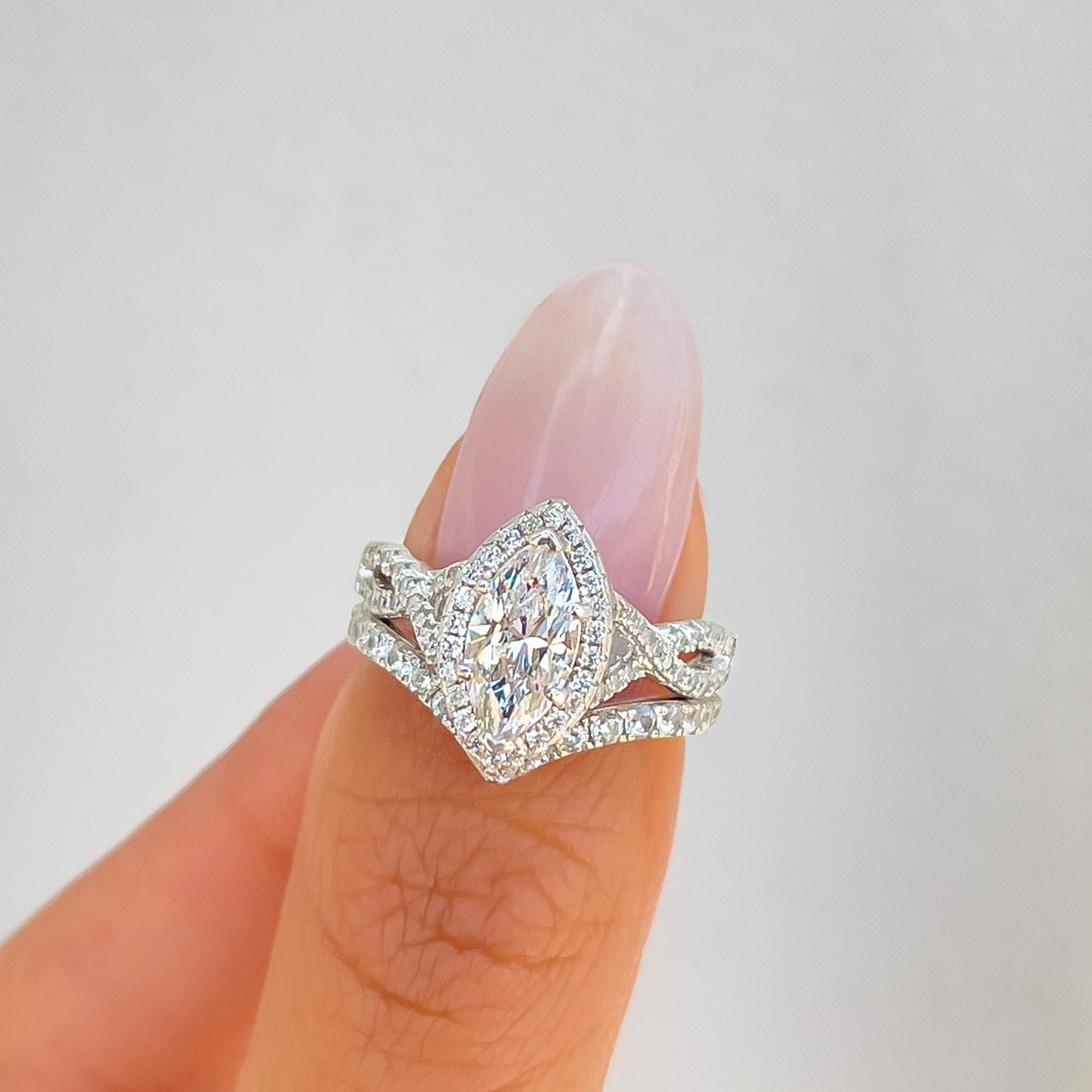 1.22 CT Elongated Cushion Solitaire Moissanite Engagement Ring