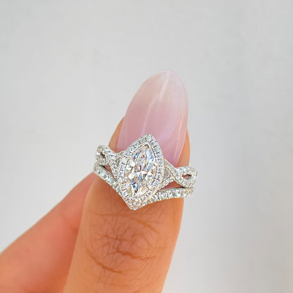 1.22 CT Elongated Cushion Solitaire Moissanite Engagement Ring