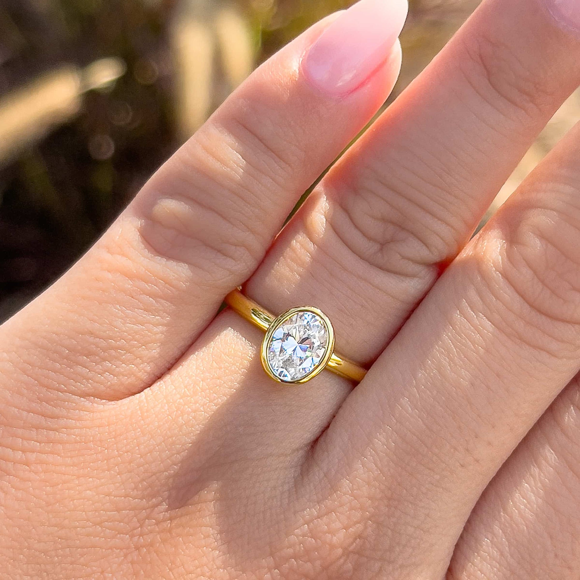 1.22 CT Elongated Cushion Solitaire Moissanite Engagement Ring