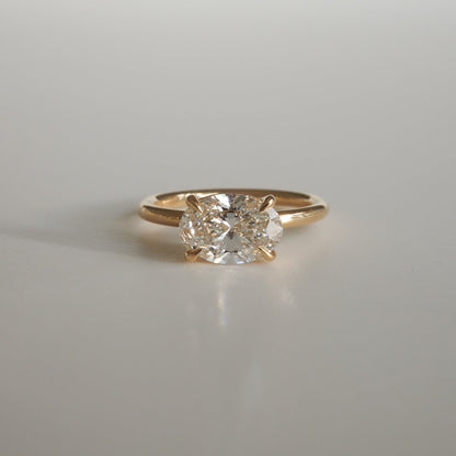 2 CT Oval Solitaire Moissanite Engagement Ring