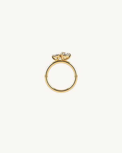 1.30 CT Pear Toi Et Moi Moissanite Engagement Ring