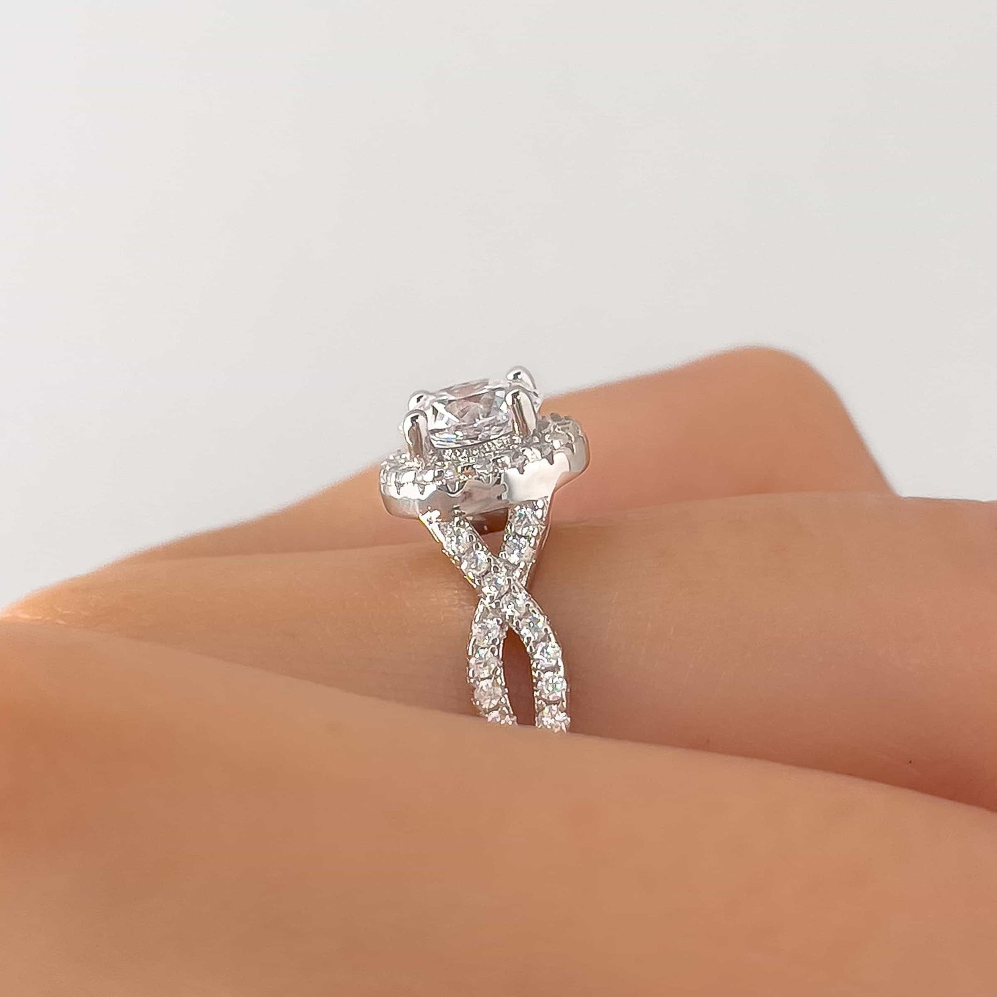 1.22 CT Elongated Cushion Solitaire Moissanite Engagement Ring