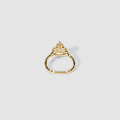 1 CT Oval Solitaire Moissanite Engagement Ring