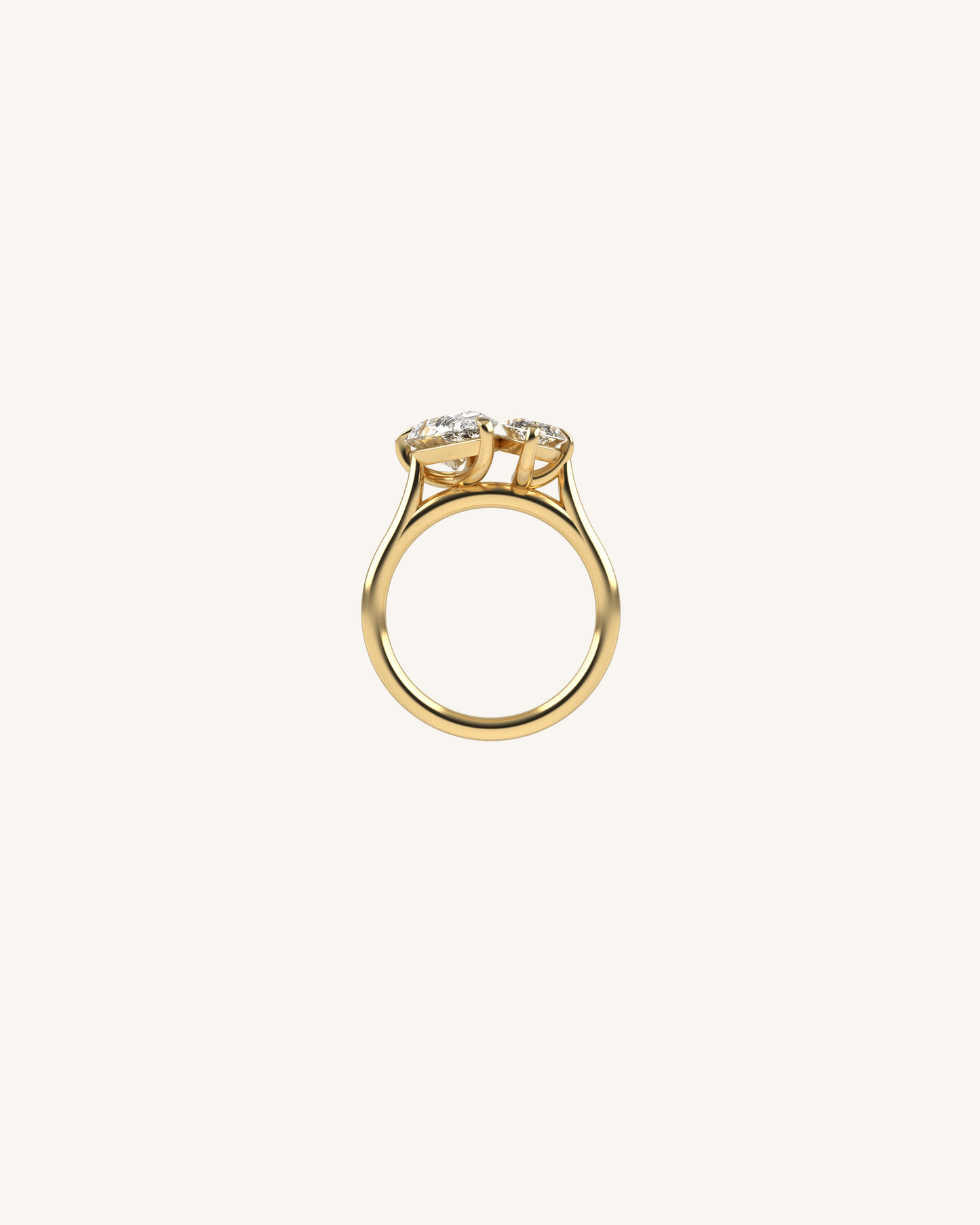 1.6 CT Pear Toi Et Moi Moissanite Engagement Ring