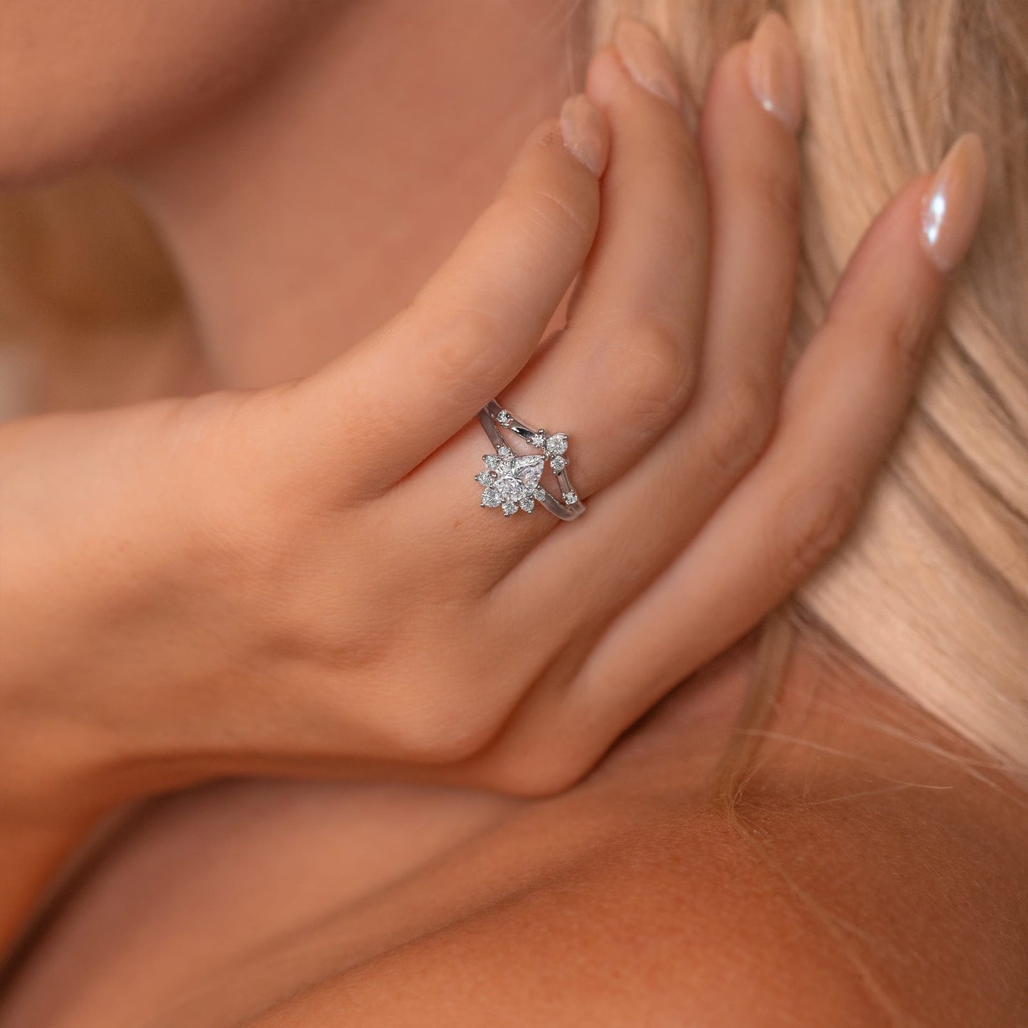 1.22 CT Elongated Cushion Solitaire Moissanite Engagement Ring