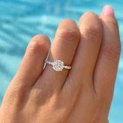 1.22 CT Elongated Cushion Solitaire Moissanite Engagement Ring