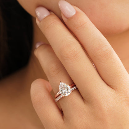 1.22 CT Elongated Cushion Solitaire Moissanite Engagement Ring