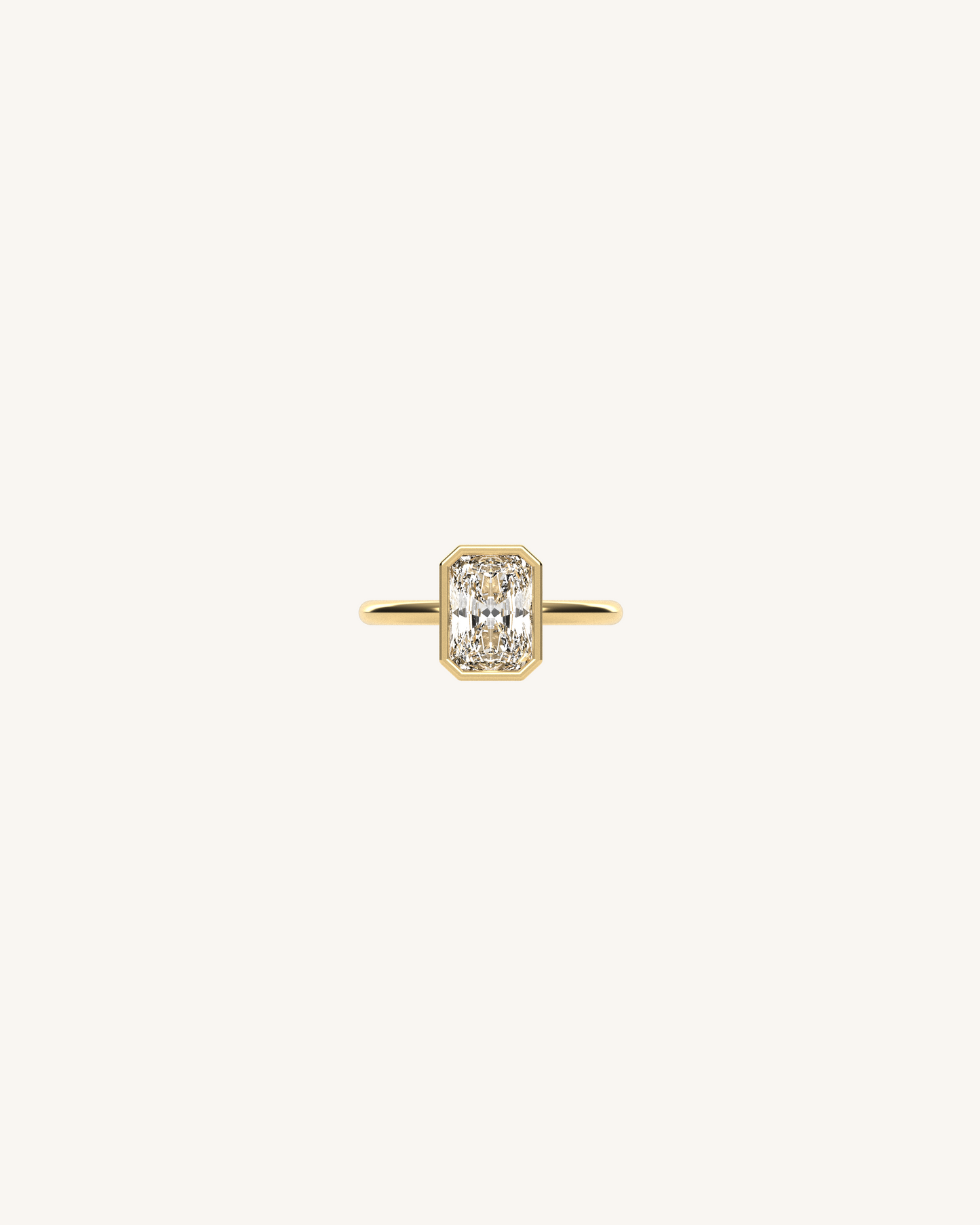 1 CT Radiant Solitaire Moissanite Engagement Ring