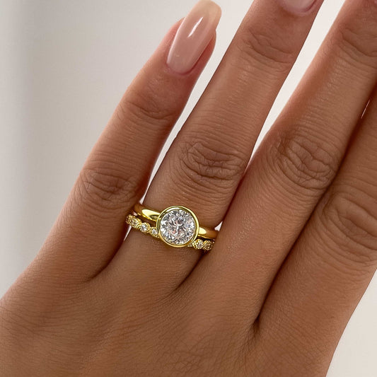 1.22 CT Elongated Cushion Solitaire Moissanite Engagement Ring