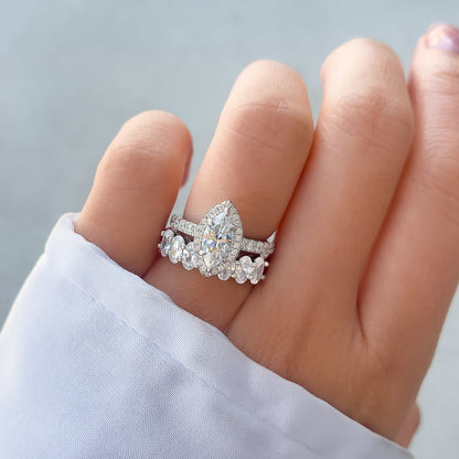 1.22 CT Elongated Cushion Solitaire Moissanite Engagement Ring