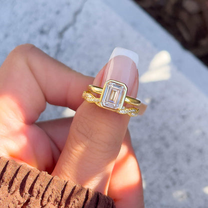 1.22 CT Elongated Cushion Solitaire Moissanite Engagement Ring