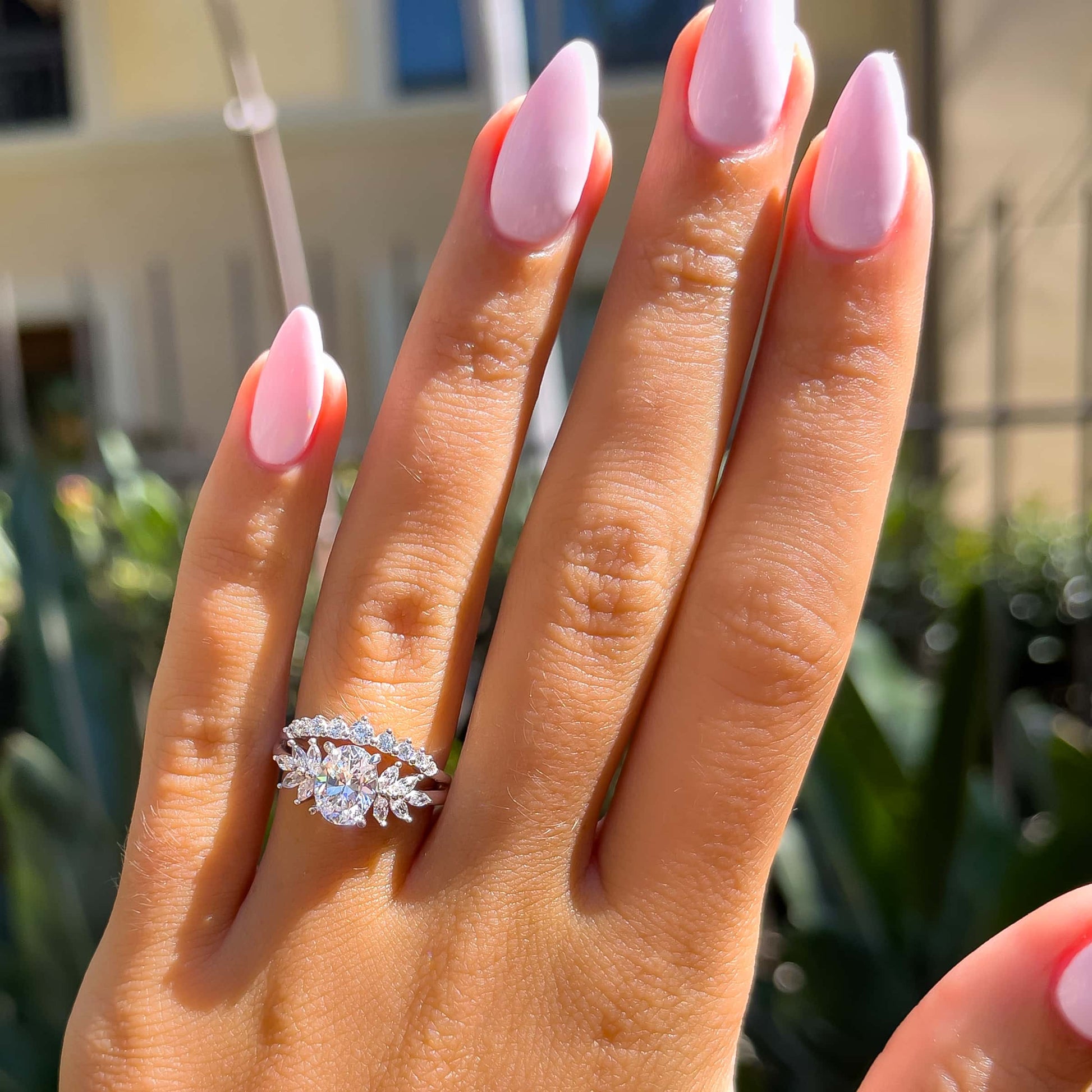 1.22 CT Elongated Cushion Solitaire Moissanite Engagement Ring
