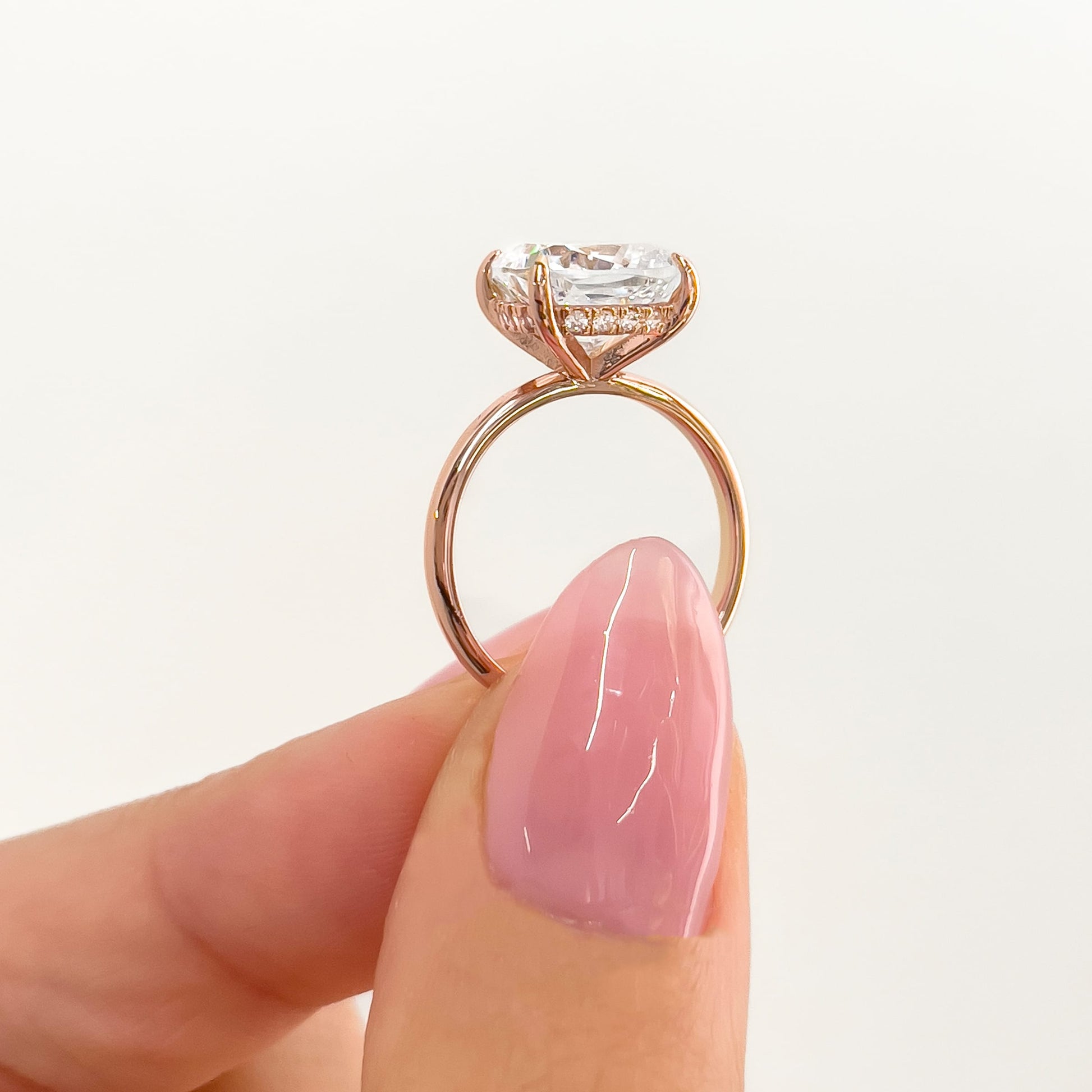 1.22 CT Elongated Cushion Solitaire Moissanite Engagement Ring