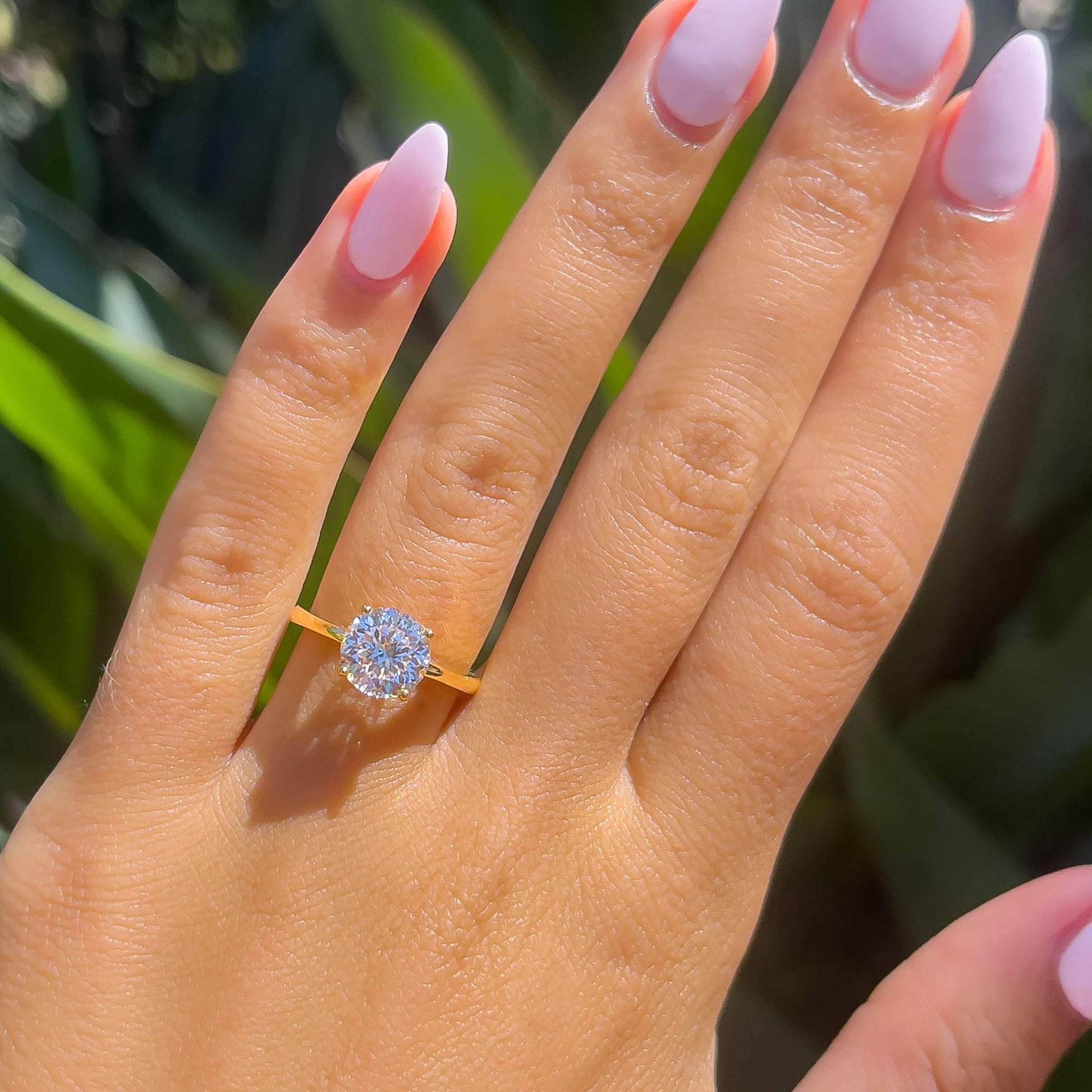 1.22 CT Elongated Cushion Solitaire Moissanite Engagement Ring