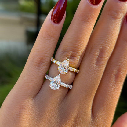 1.22 CT Elongated Cushion Solitaire Moissanite Engagement Ring