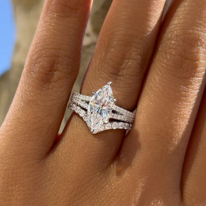 1.22 CT Elongated Cushion Solitaire Moissanite Engagement Ring