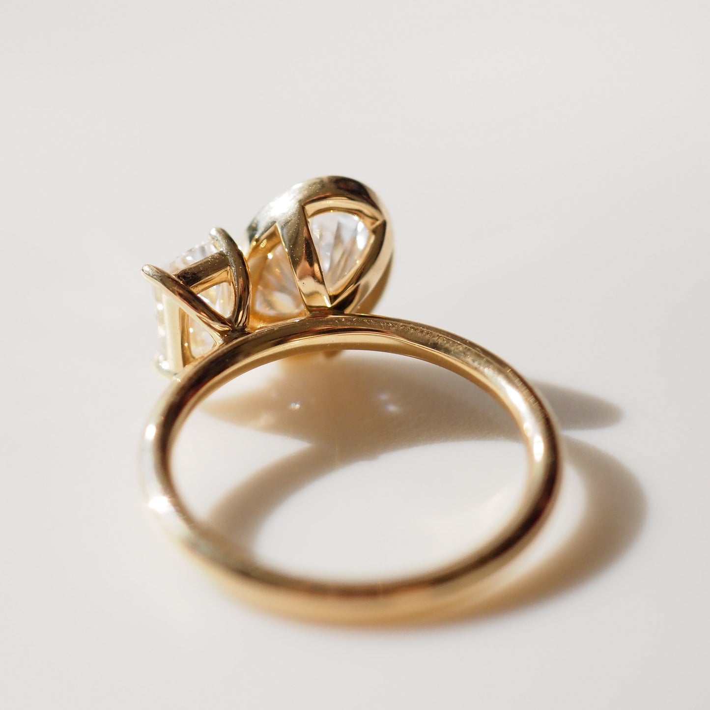 2 CT Oval Toi Et Moi Moissanite Engagement Ring