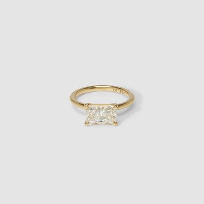 1 CT Radiant Solitaire Moissanite Engagement Ring