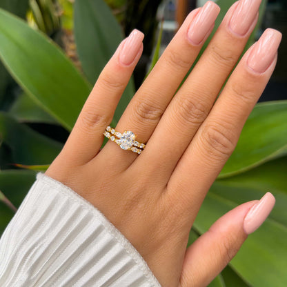 1.22 CT Elongated Cushion Solitaire Moissanite Engagement Ring
