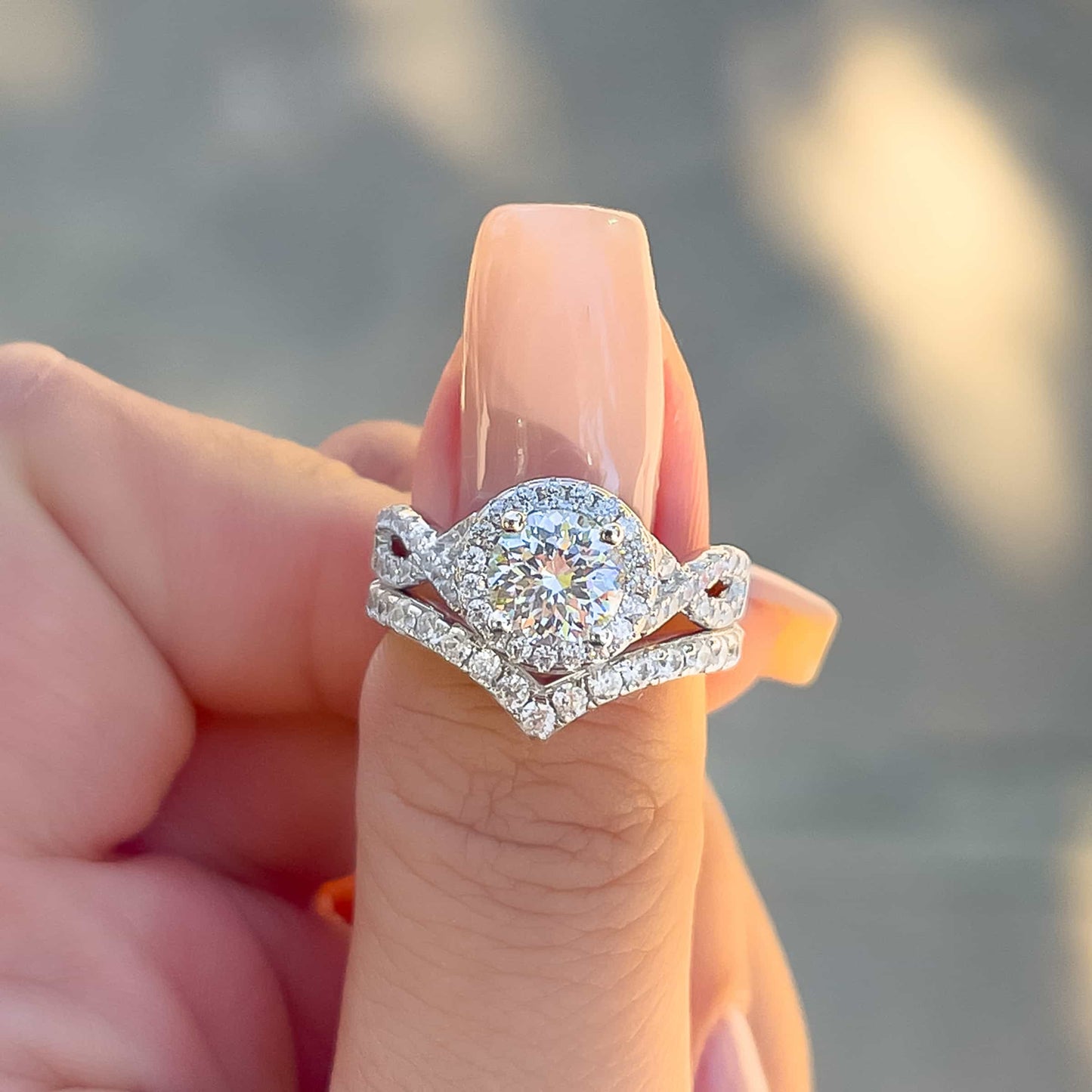 1.22 CT Elongated Cushion Solitaire Moissanite Engagement Ring