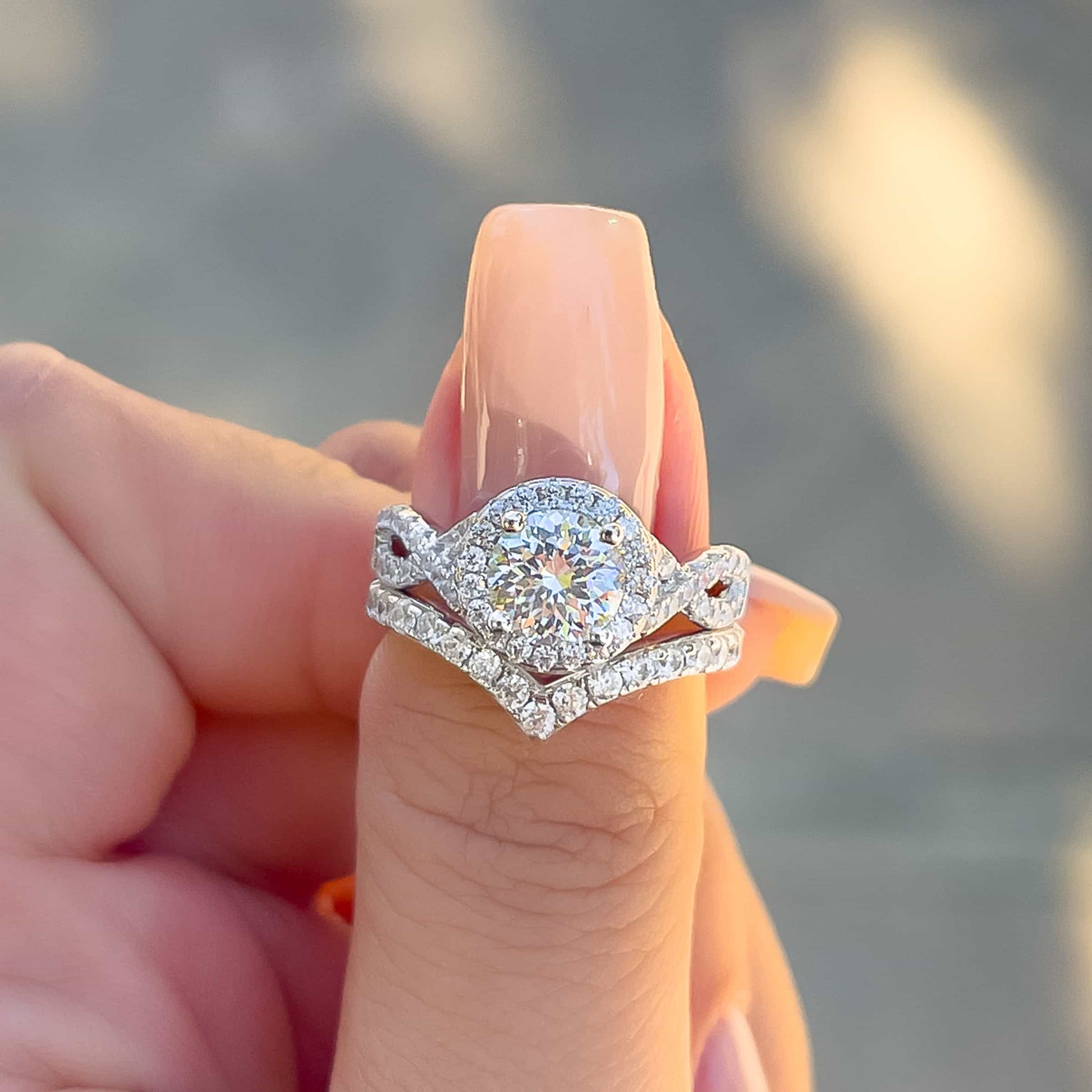 1.22 CT Elongated Cushion Solitaire Moissanite Engagement Ring