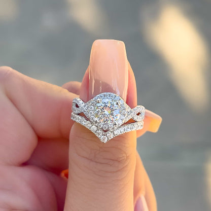 1.22 CT Elongated Cushion Solitaire Moissanite Engagement Ring