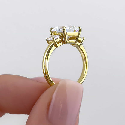 1.22 CT Elongated Cushion Solitaire Moissanite Engagement Ring