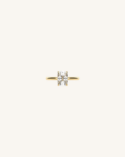 1.5 CT Elongated Cushion Solitaire Moissanite Engagement Ring