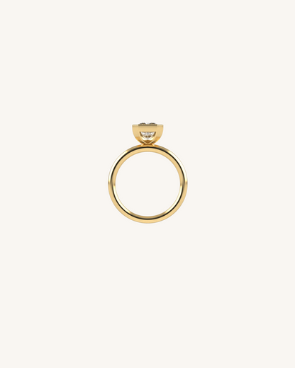 1 CT Radiant Solitaire Moissanite Engagement Ring