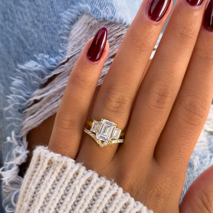 1.22 CT Elongated Cushion Solitaire Moissanite Engagement Ring