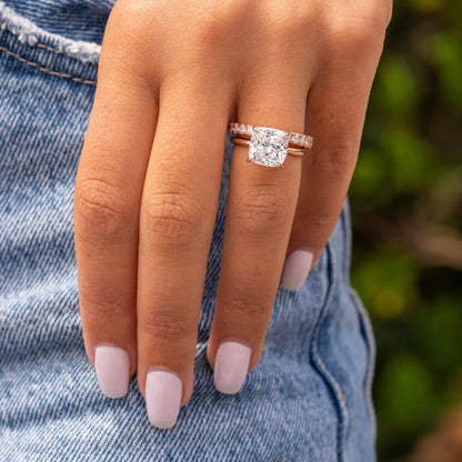1.22 CT Elongated Cushion Solitaire Moissanite Engagement Ring