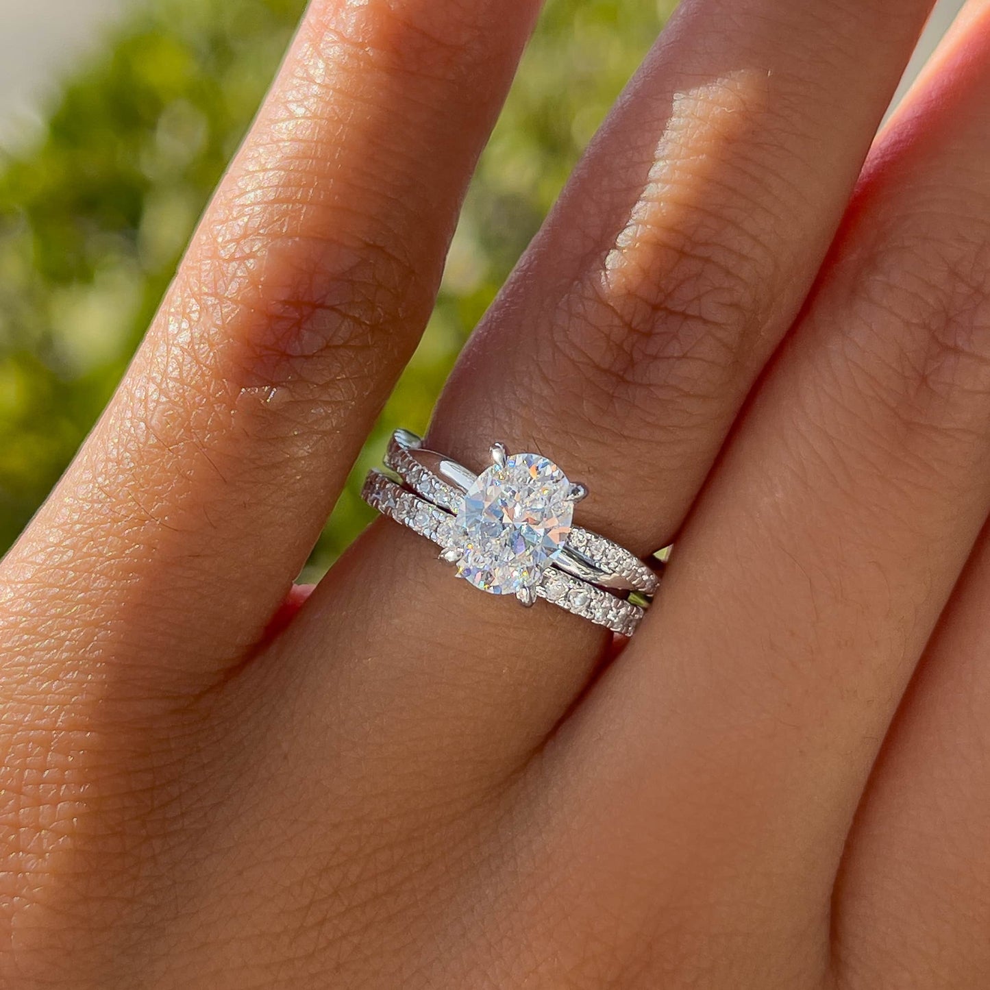1.22 CT Elongated Cushion Solitaire Moissanite Engagement Ring