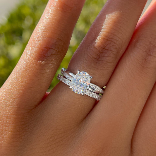 1.22 CT Elongated Cushion Solitaire Moissanite Engagement Ring