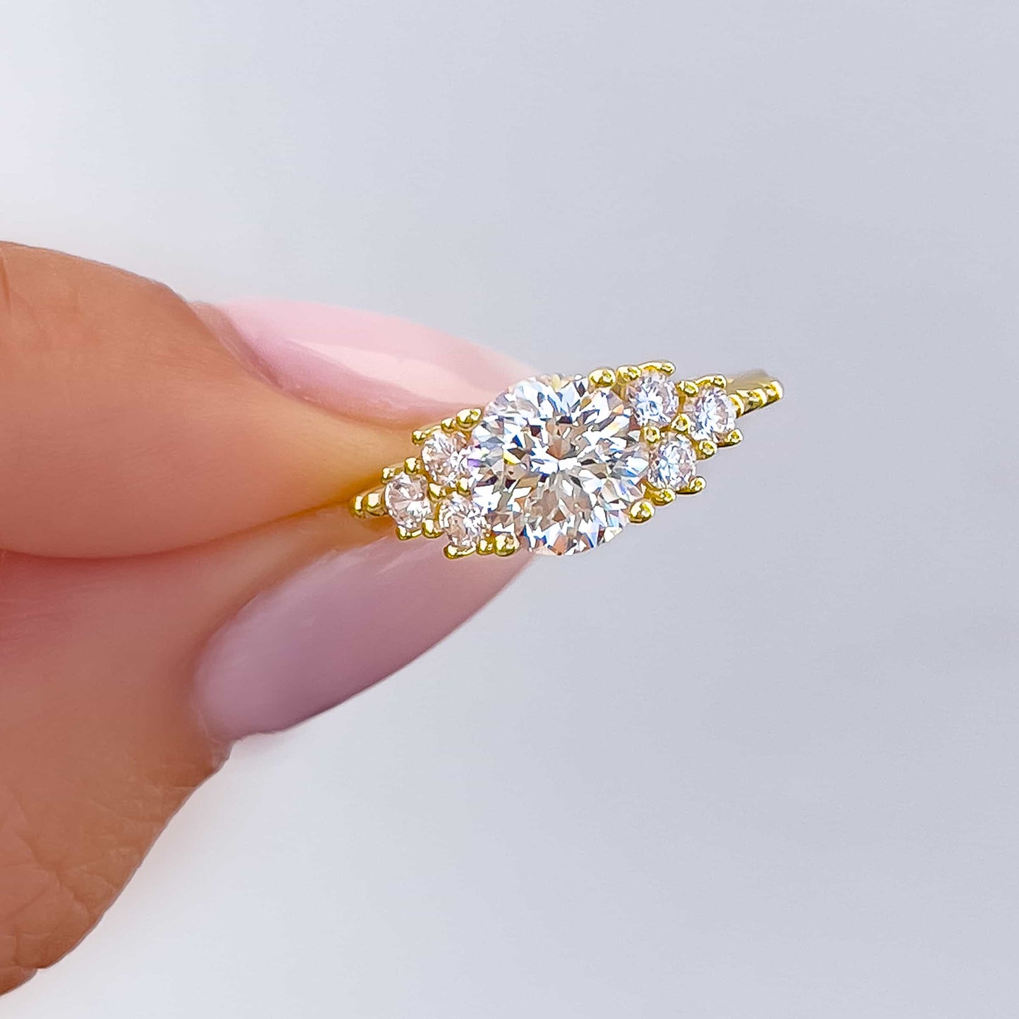 1.22 CT Elongated Cushion Solitaire Moissanite Engagement Ring