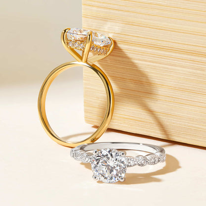 1.22 CT Elongated Cushion Solitaire Moissanite Engagement Ring