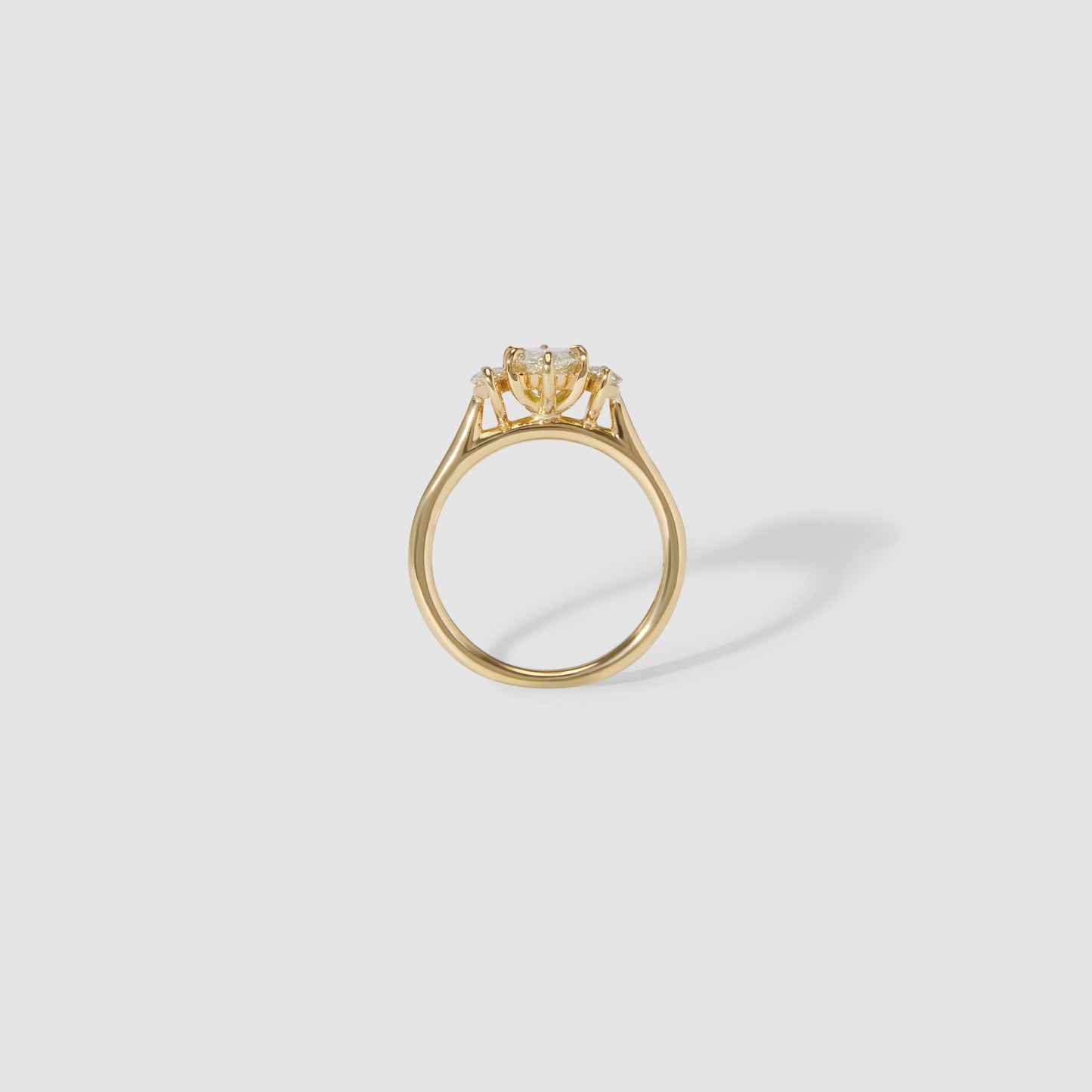 1 CT Marquise Three Stone Moissanite Engagement Ring