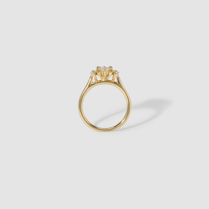1 CT Marquise Three Stone Moissanite Engagement Ring