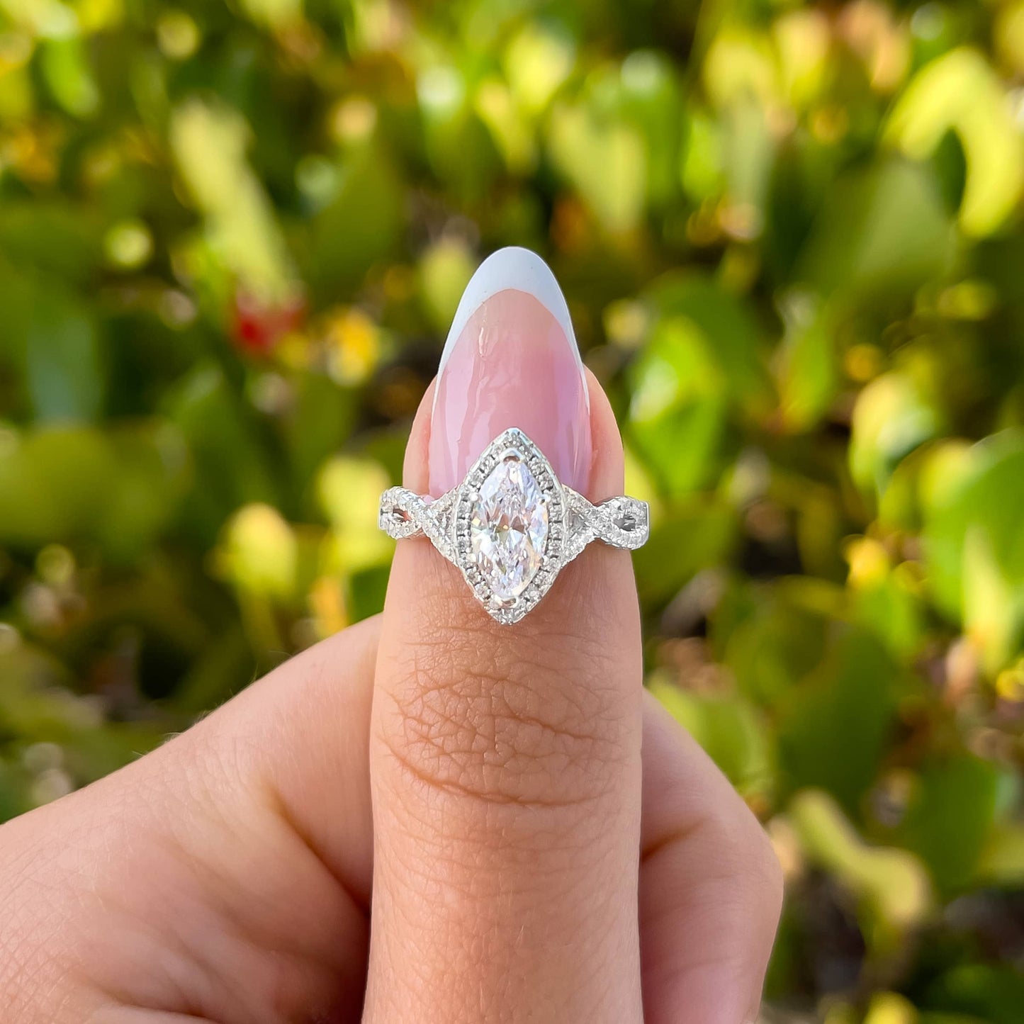 1.22 CT Elongated Cushion Solitaire Moissanite Engagement Ring