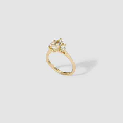 1 CT Marquise Three Stone Moissanite Engagement Ring