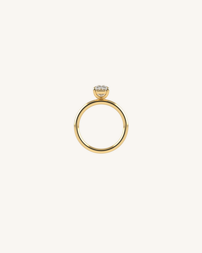 1.5 CT Elongated Cushion Solitaire Moissanite Engagement Ring