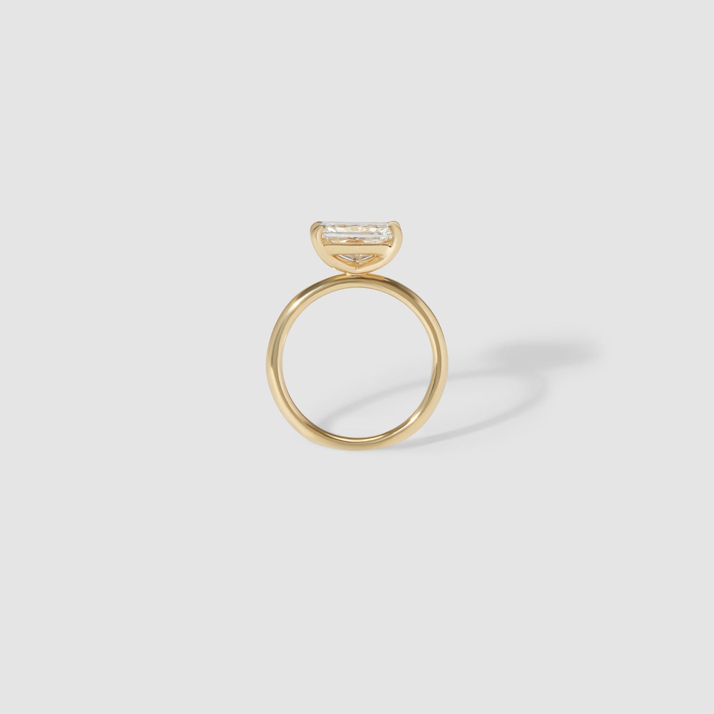 1 CT Radiant Solitaire Moissanite Engagement Ring