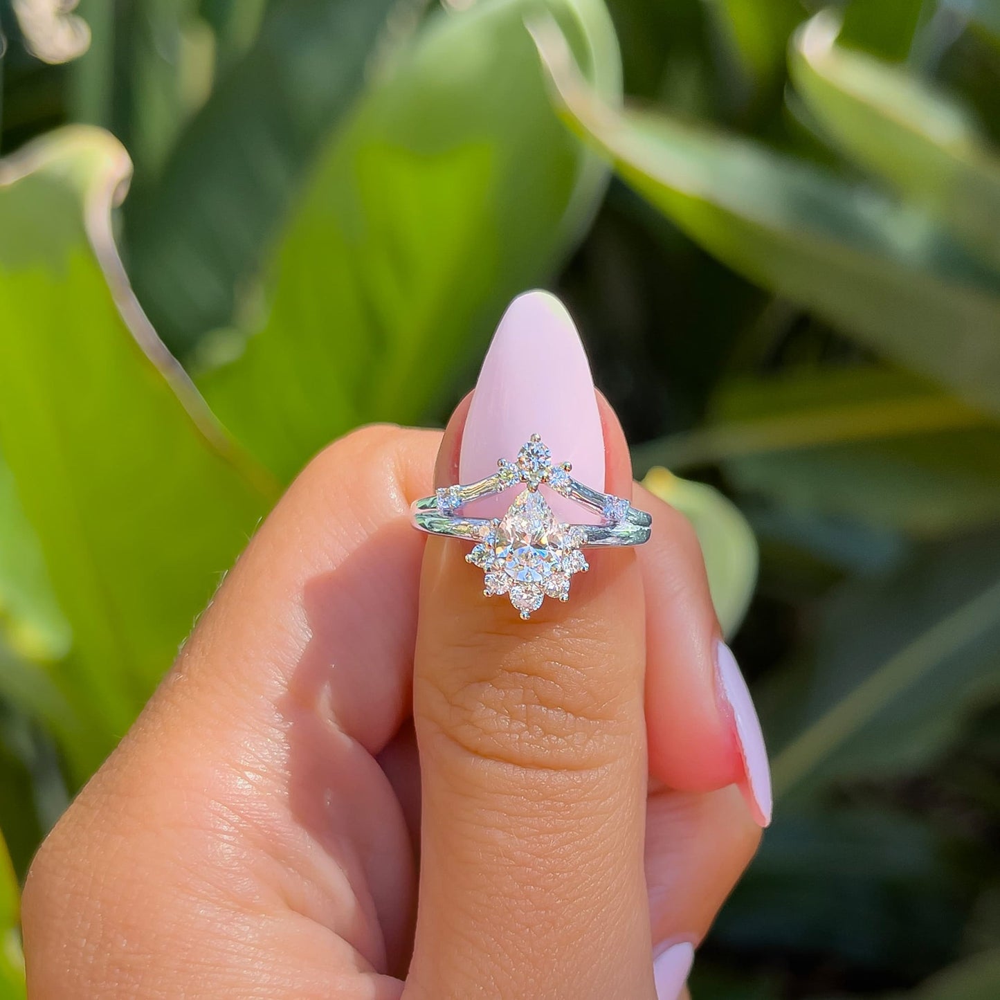 1.22 CT Elongated Cushion Solitaire Moissanite Engagement Ring